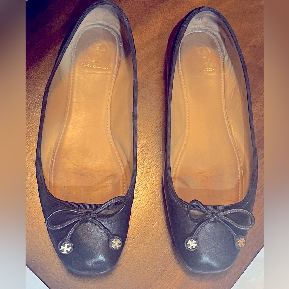 Tory Burch Laila Leather Ballet Flats size 8
